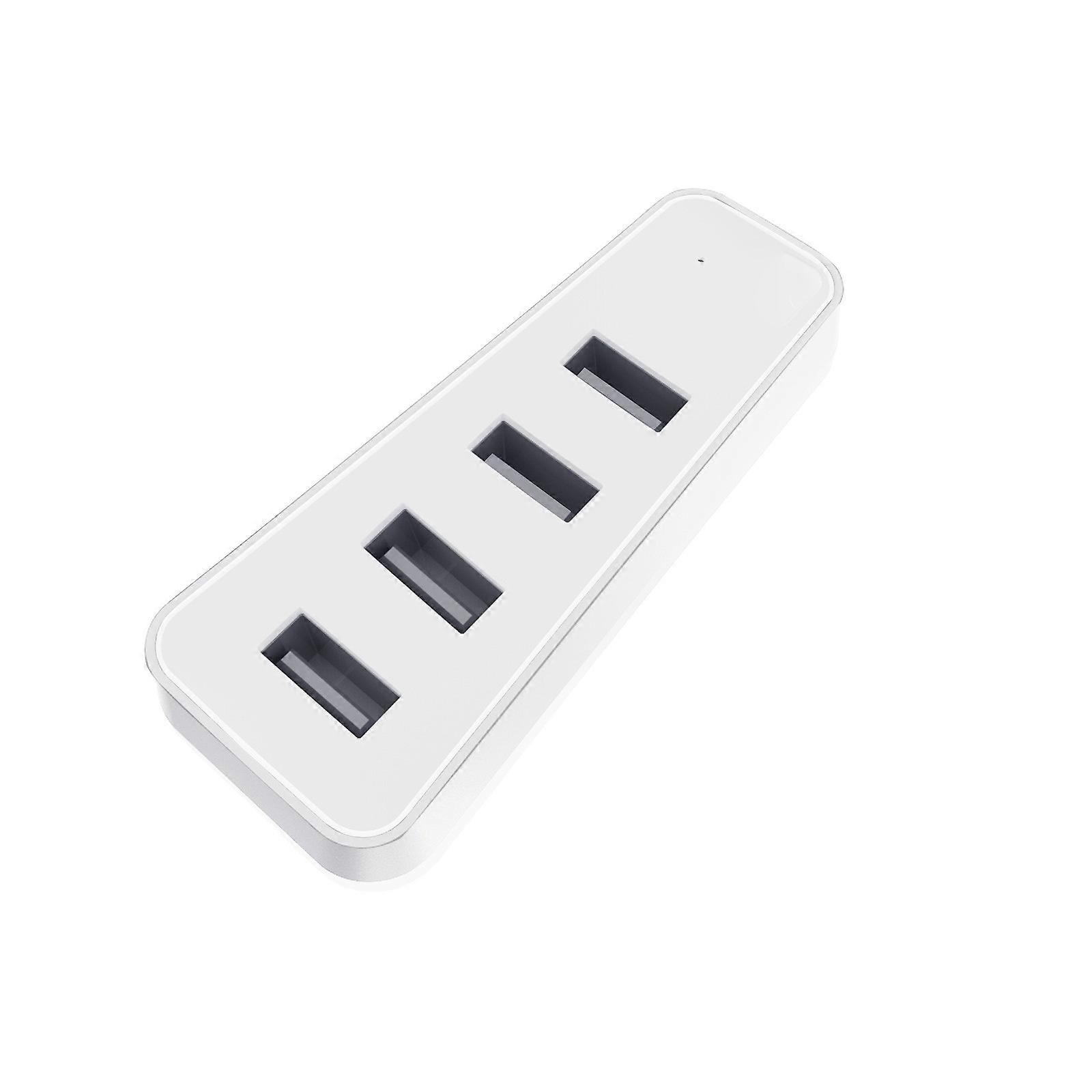 Upgraded USB Extender USB Hub High Speed USB Hub ABS Expansion Chargers Adapter with 4 USB 2.0 Port Durable for  White