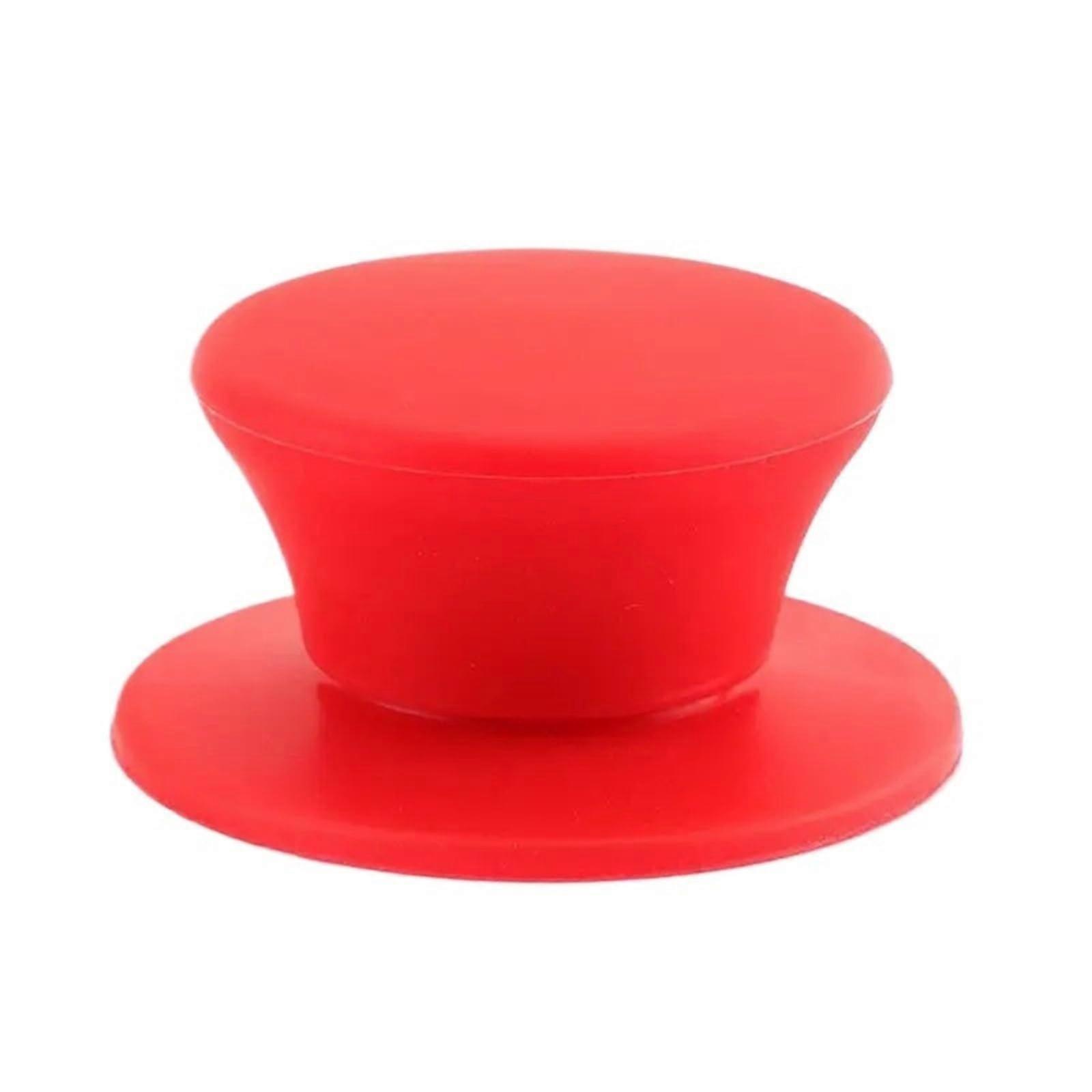 2 Pack Silicone Pot Lid Knobs Universal Replacement Handles for Pan and Cookware Covers Red