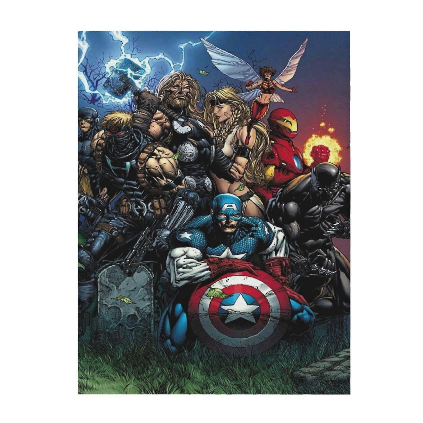 Captain America Soft And Comfortable Throw Blanket Plush Lightweight Warm Plush Flannel Blanket And Throws For Couch Sofa Bed 60"X50"