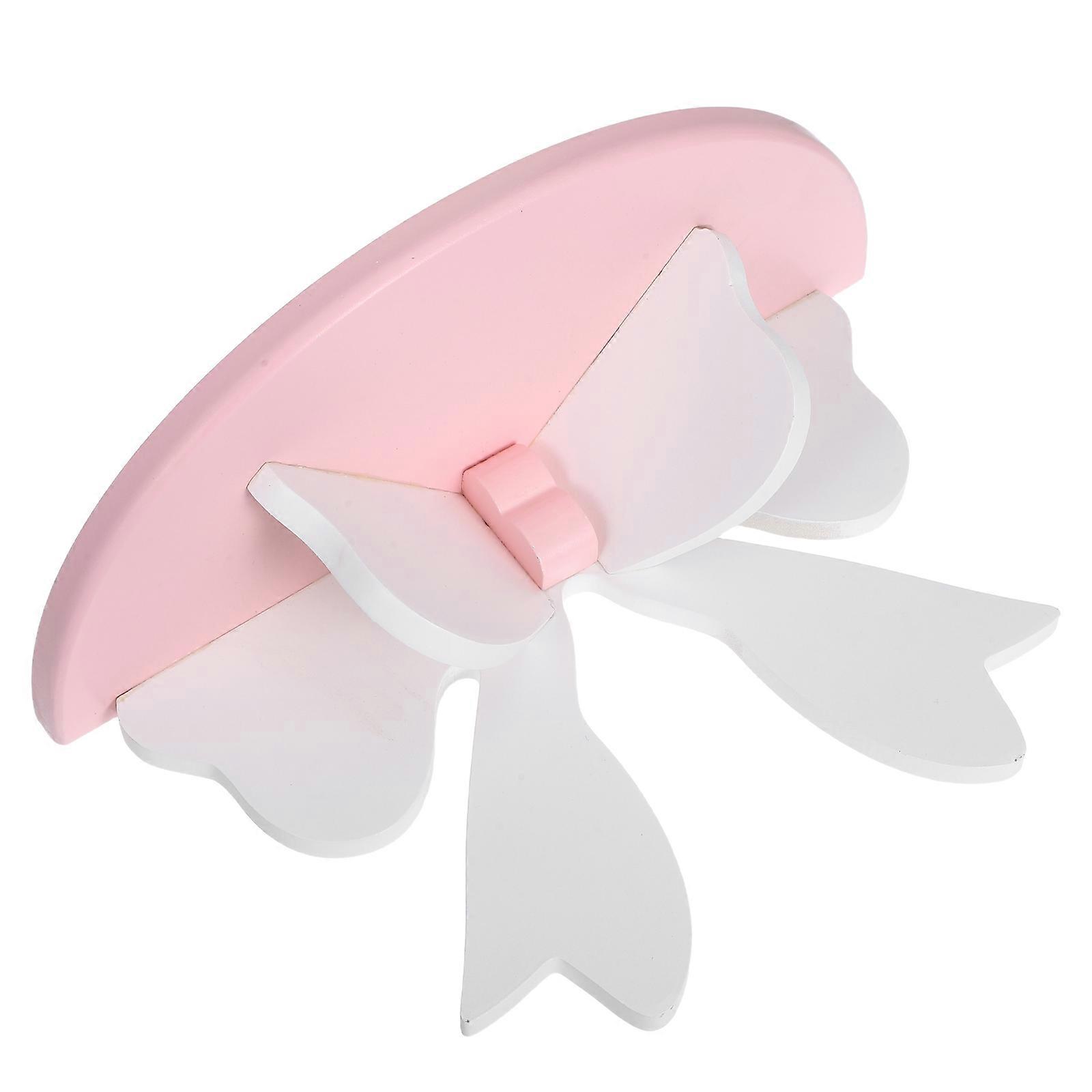 Bow Floating Wooden Shelf for Home Use Bedroom Storage Display