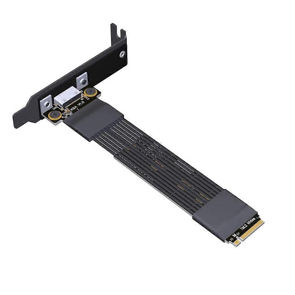 PCIE 4.0 X4 Gen4 M.2 NVMe to SFF-8611/8612 Adapter OCuLink Graphics Card External Extension Cable W/ Half-Height Baffle