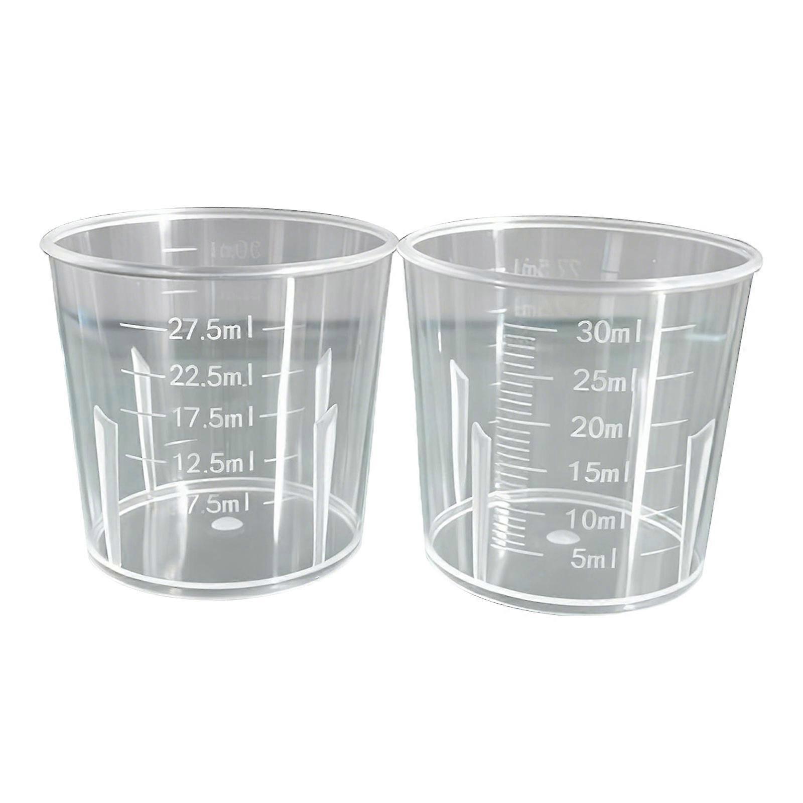 Pack of 100 30ml Plastic Measuring Cups for Accurate Liquid Measurement in Kitchen and Laboratory Durable PP Materials Multicolor