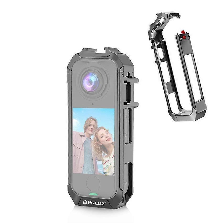 Panoramic Camera Protective Frame Aluminum Alloy Housing Frame with Expand Cold Shoe Base for Insta360 X4 Air