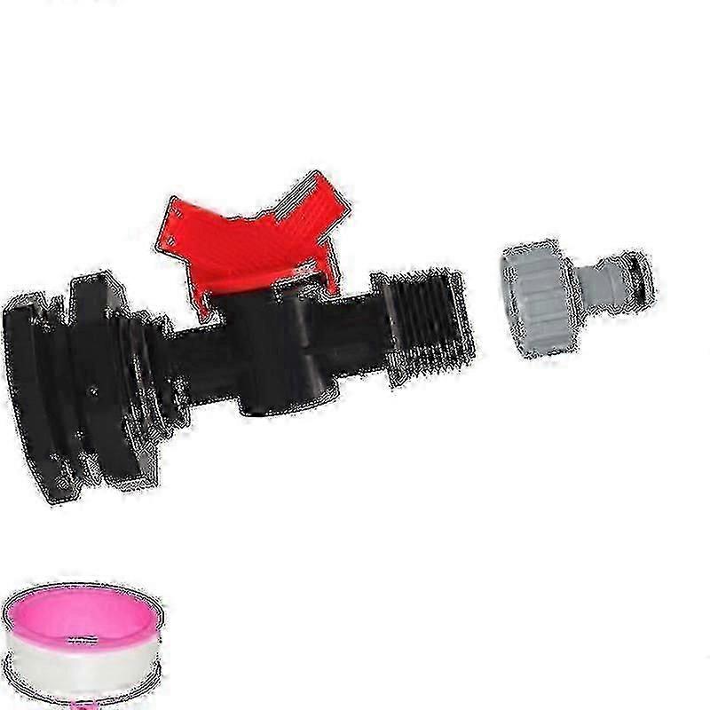 خزان مياه Ibc جديد تماما سعة 1000 لتر مع صمام محول S60x6 و 3/4-yvan (صنبور فقط) [pb]