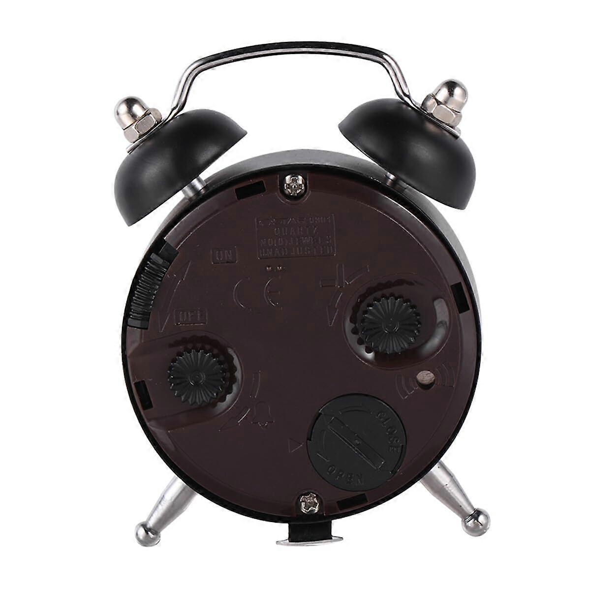 Silent Analog Alarm Clock Union Flag Design NonTicking Desk and Bedside Clock for Students