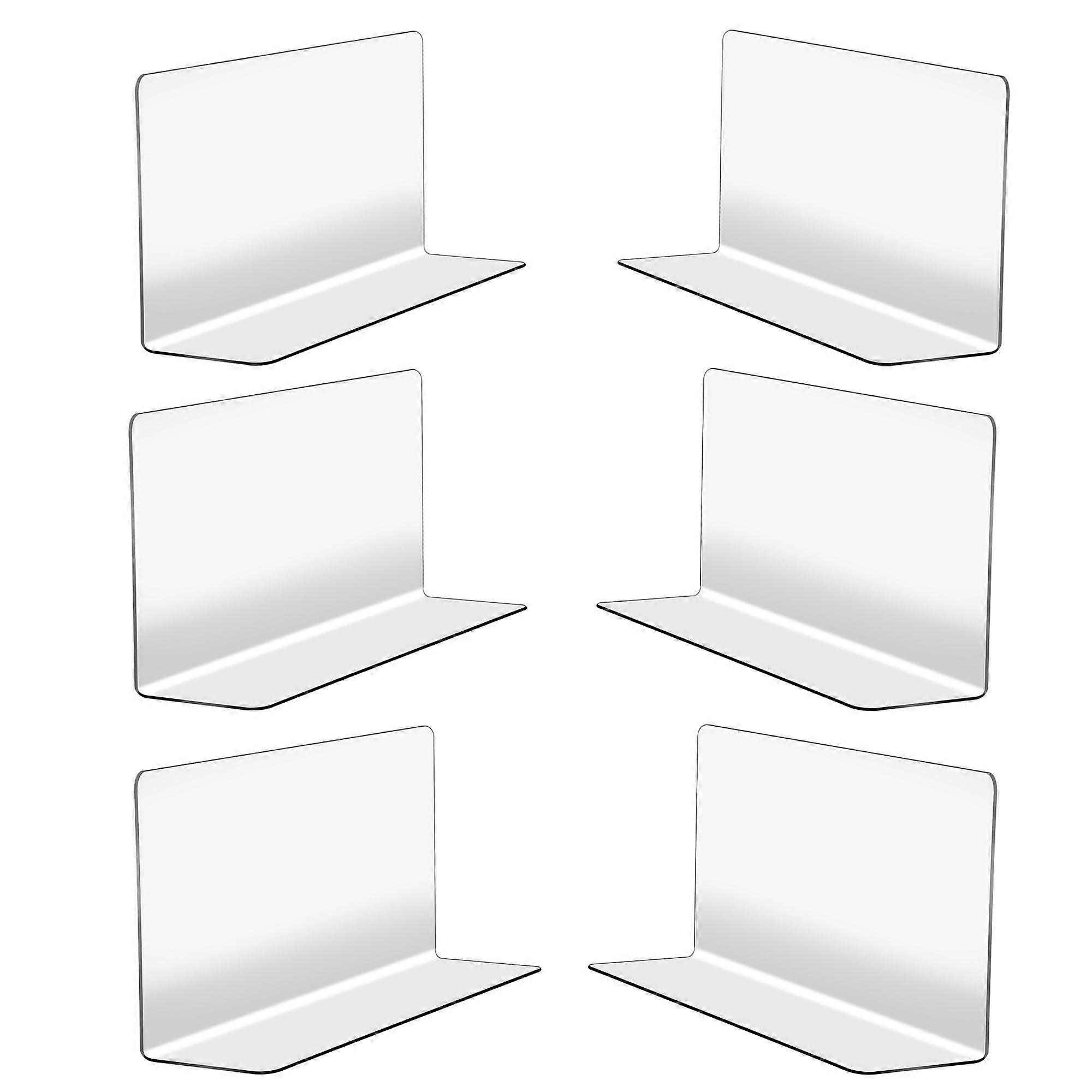 6pcs Plastic Shelf Divider Store Goods Separator Side Divider Clapboard