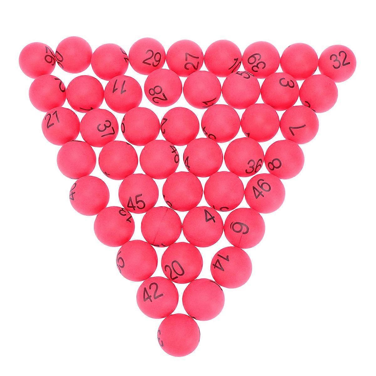 100 Pcs 4cm PP Table Tennis Balls Printed Pong Balls With Number for Game Party Decoration (Red)