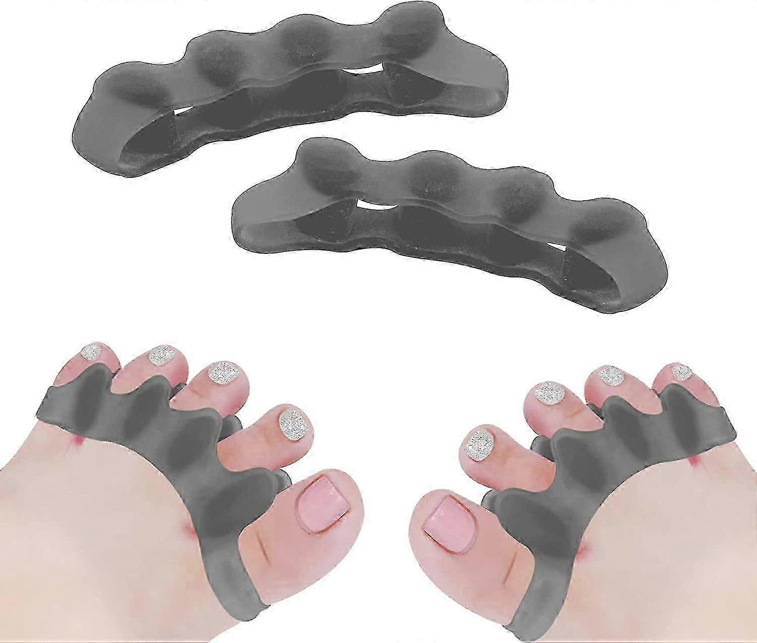 Toe Separator, Soft Gel Toe Spacers To Correct Toes, Toe Straighteners For Overlapping Toes, Hallux Valgus -d