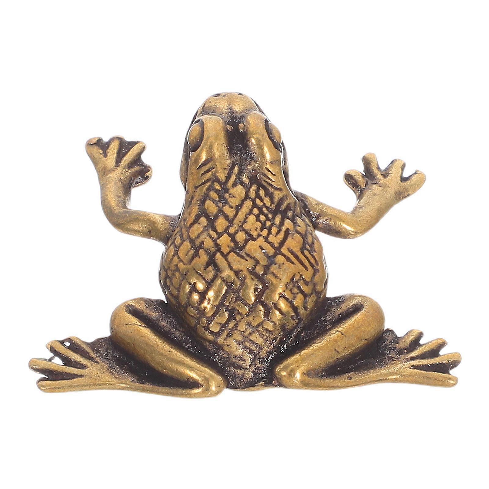 Vintage Brass Knobs Frog Shape for Cabinet Doors Brown Brass
