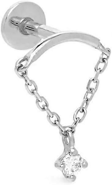 Hidden Helix Earrings Dangle Rhinestone Helix Earrings Threadless Flat Back