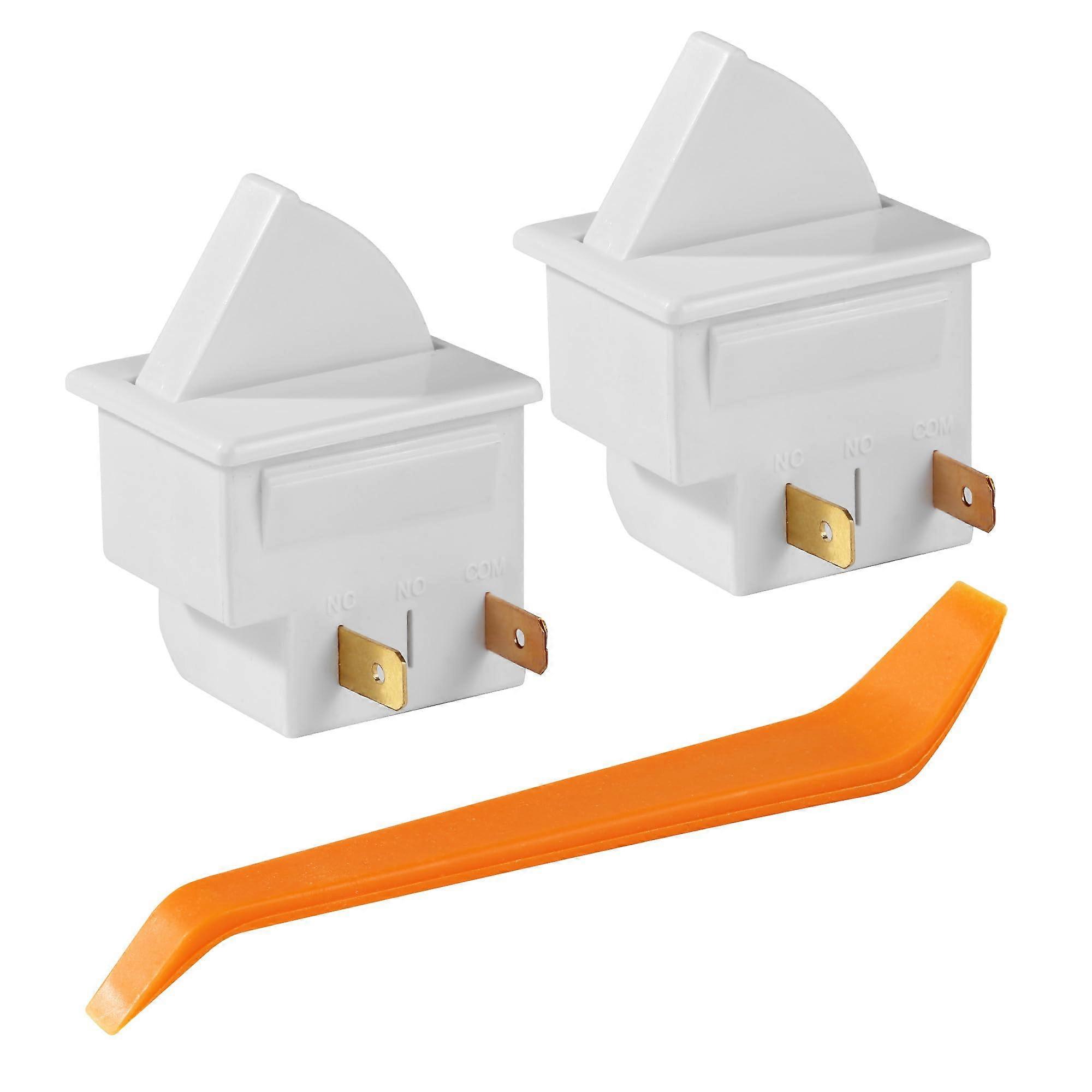2Pack Refrigerator Door Light Switch NC 2Pin Universal Fridge Light Switch for GE Whirlpool Kenmore
