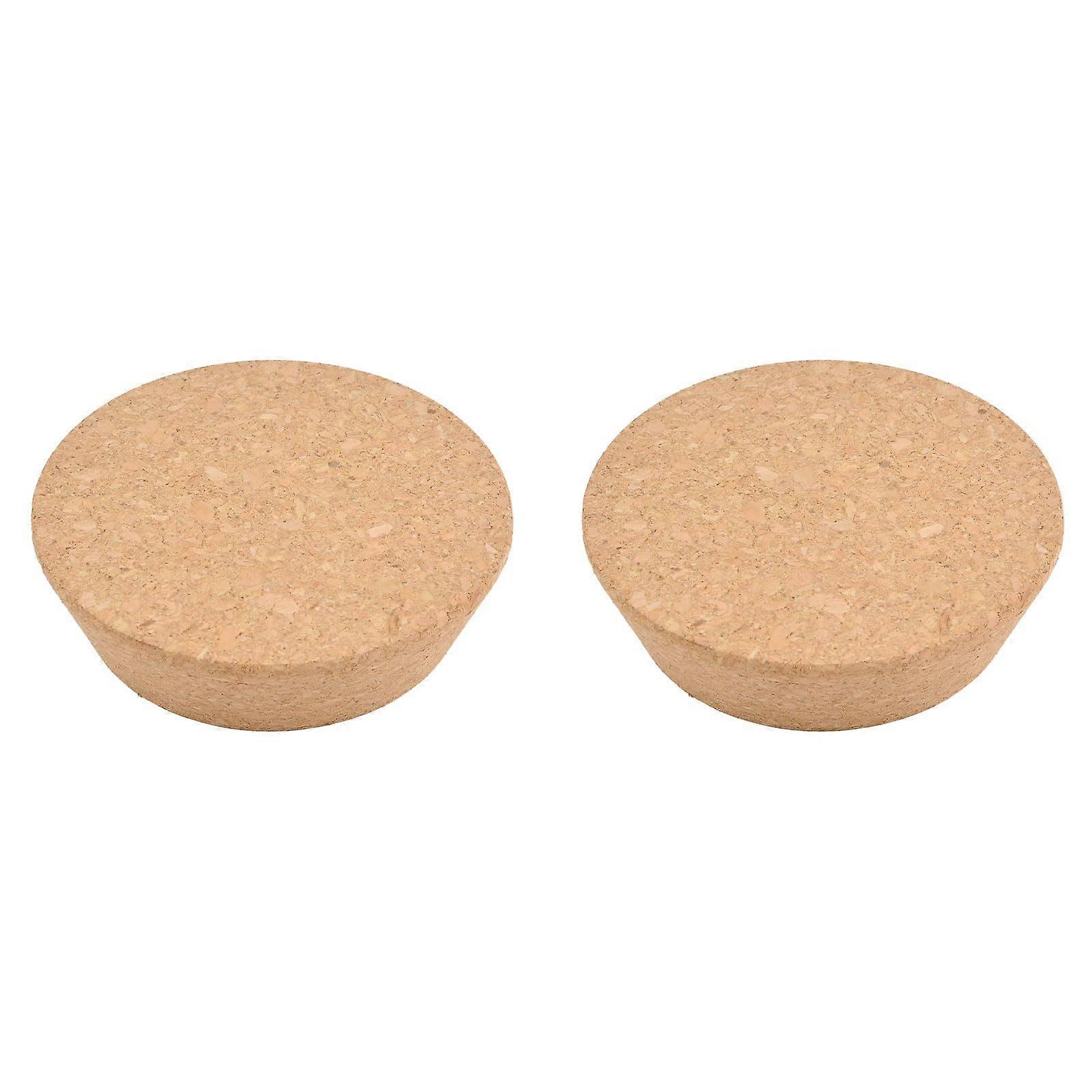2PCS Large Tapered Cork Stoppers for Wine Bottles and Jars, Reusable LeakProof Seal