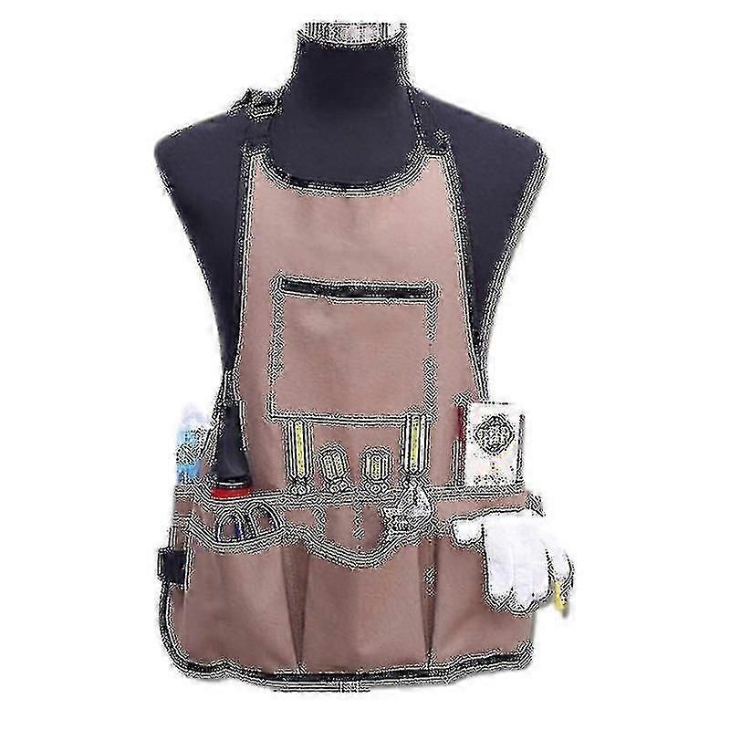 Cloth Work Apron For Home Garden Waterproof Apron With Tool Pockets