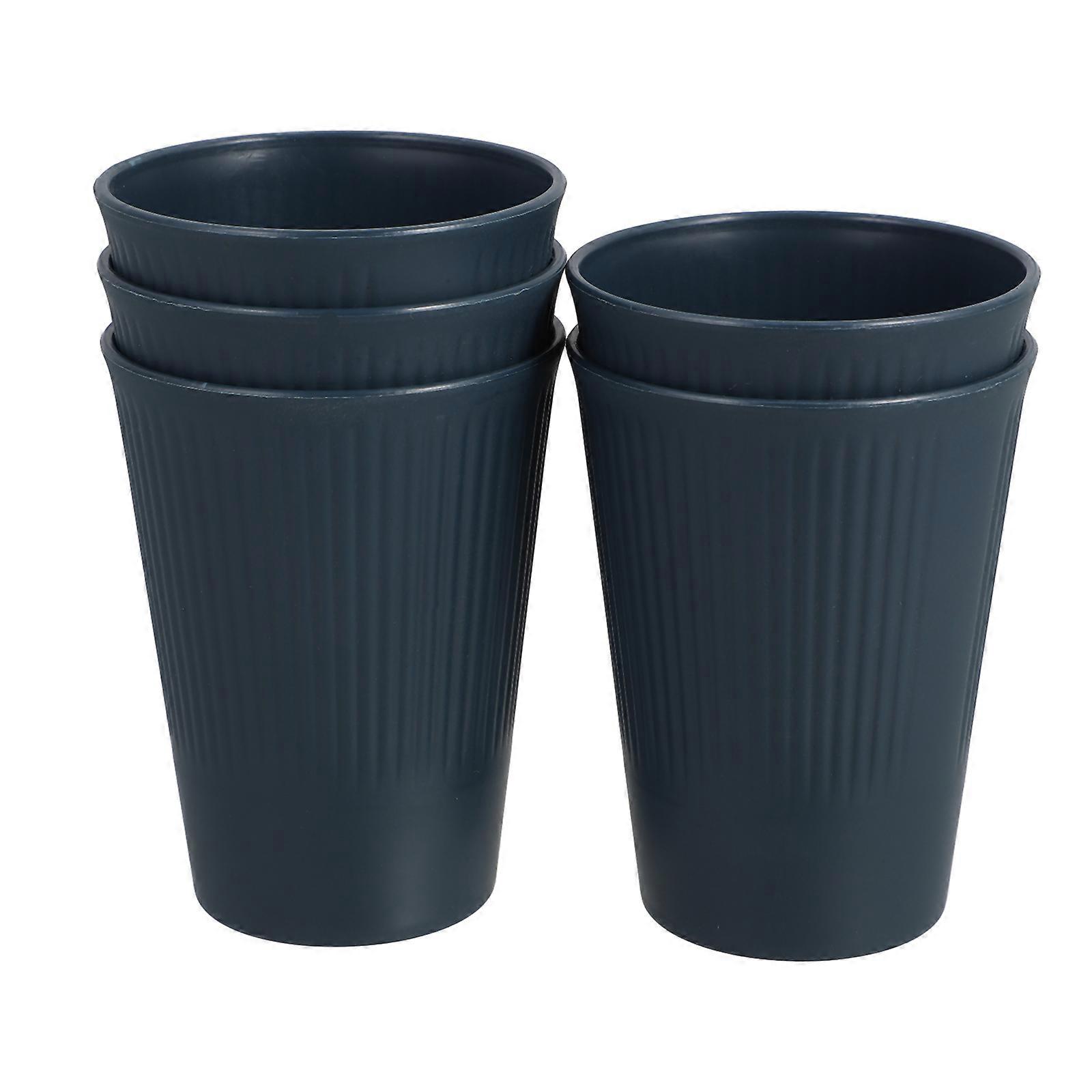 Reusable Cup Plastic Drinking Cups for Storage 5Pcs Dark Blue Multifunctional Use