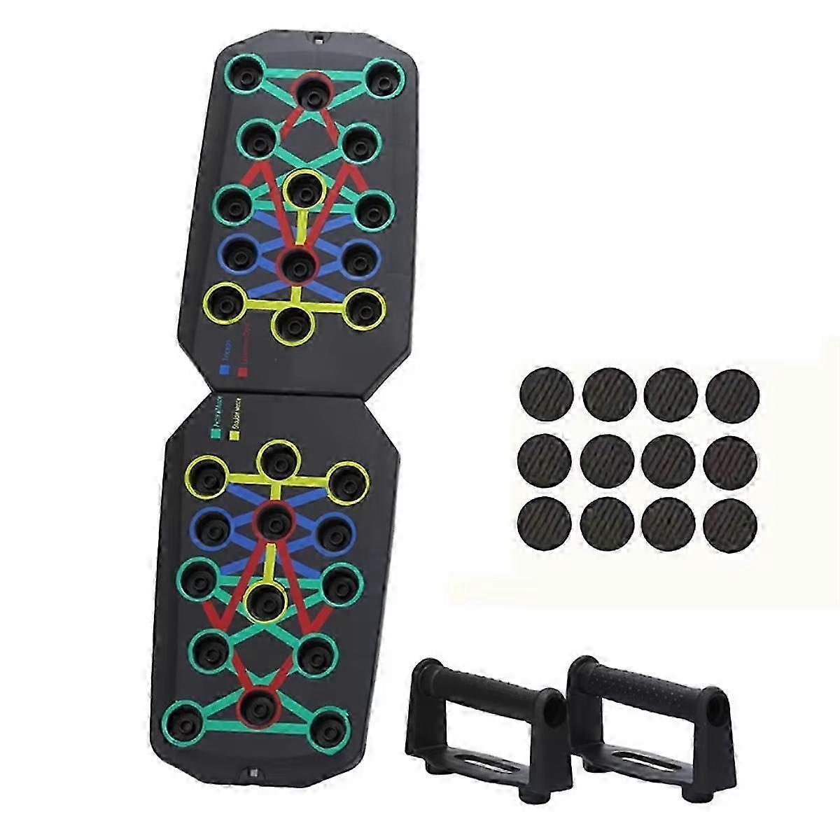 Portable Folding Push-Up Board, Multi-Functional Anti-Slip Mat 25-26
