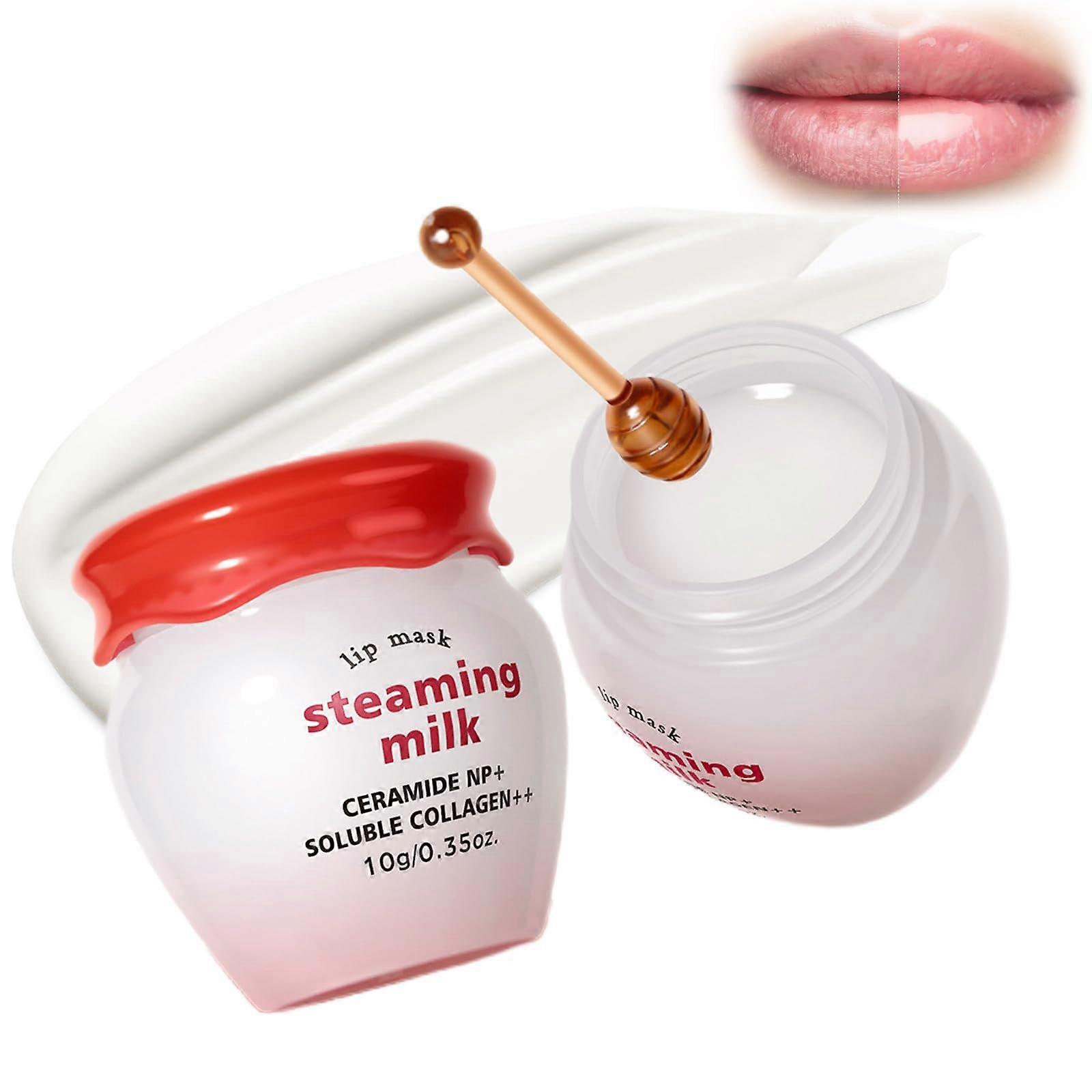Lip Sleeping Mask 2PCS Deep Hydration Overnight Lip Mask for Dry Cracked Lips  Smooth Texture
