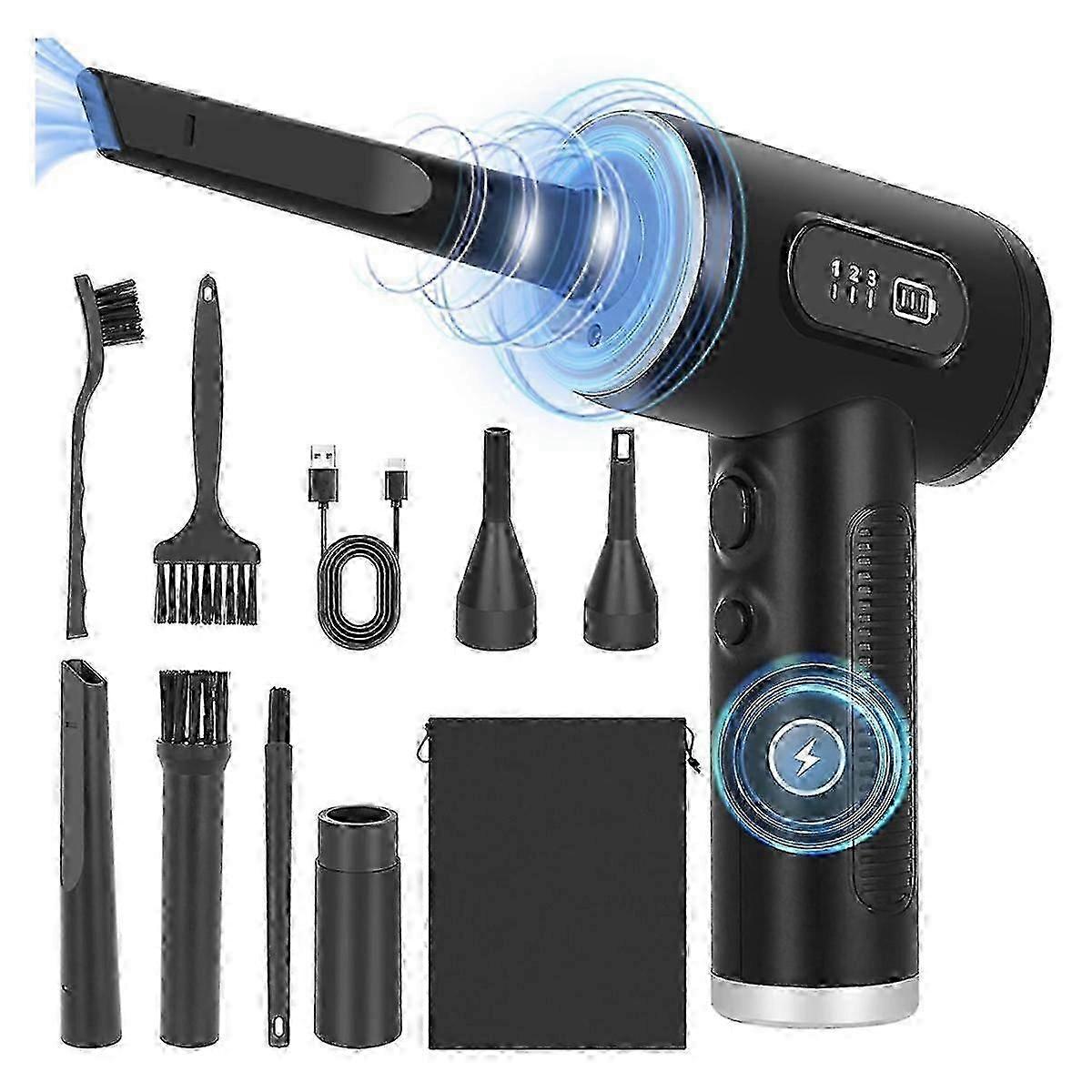 2-In-1 Electric Compressed Air Duster and Vacuum for Various Uses