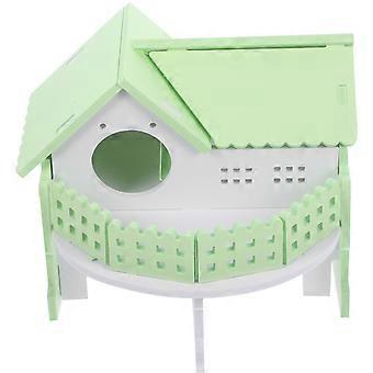 Casinha de madeira para porquinho-da-índia, ideal para decoração, cores sortidas, segura e durável para pequenos animais de estimação, 18 cm (7 polegadas).