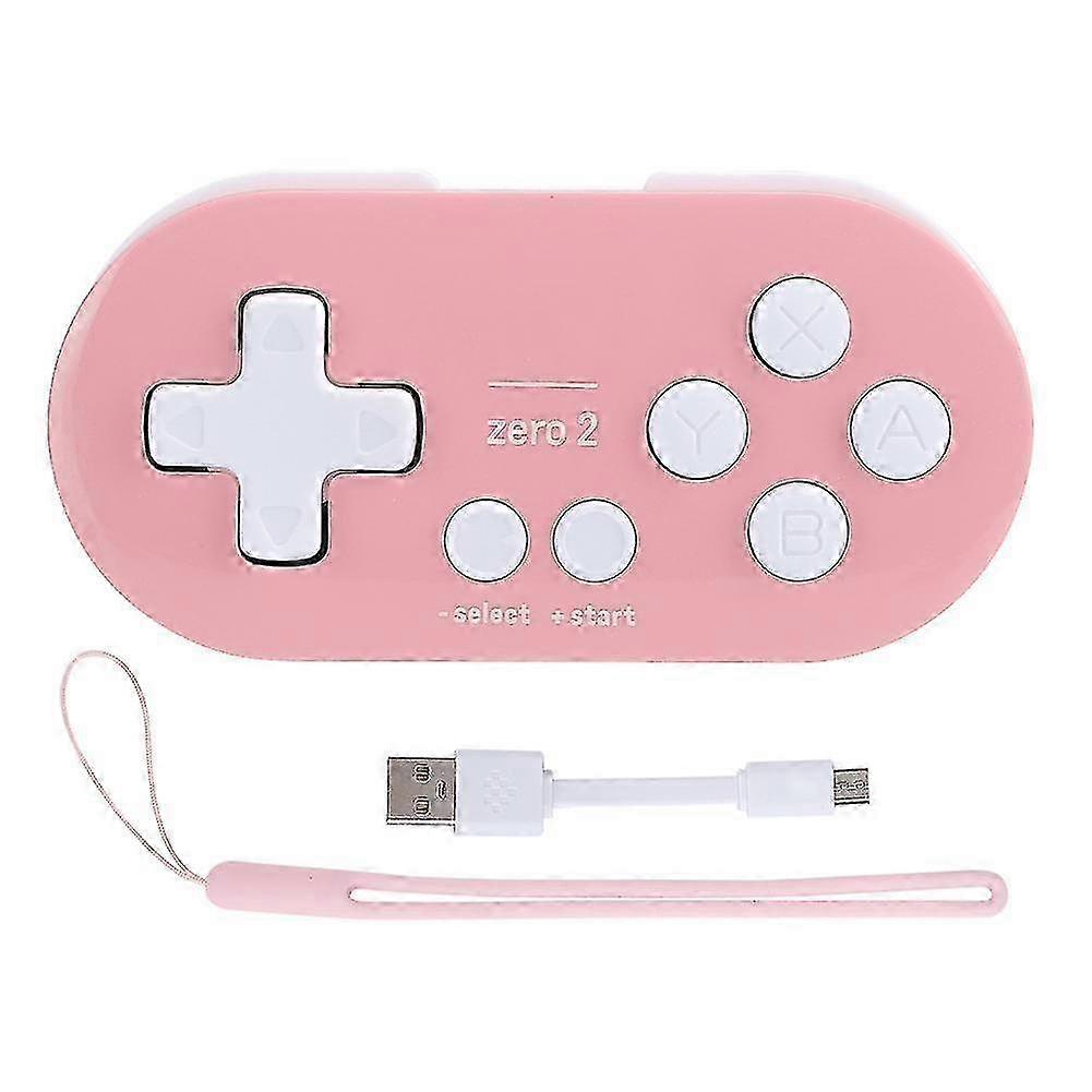 26-27 Pink Mini Wireless Bluetooth Gamepad Controller for Mobile Phone and Computer