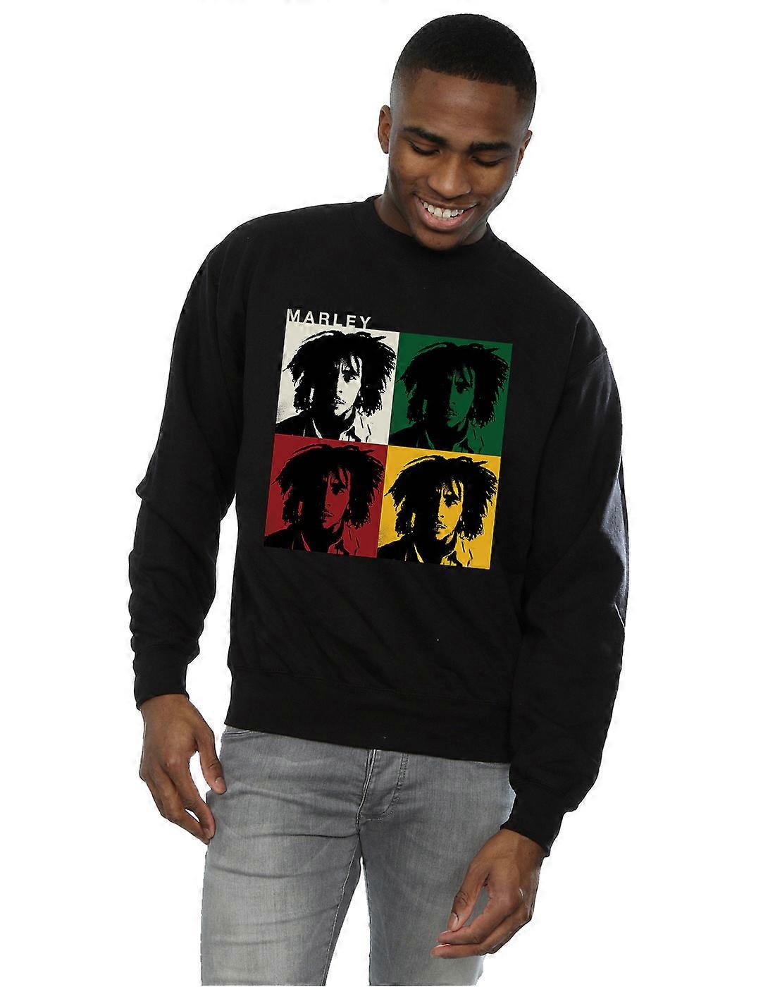 Bob Marley Männer Farbe sperrt Sweatshirt