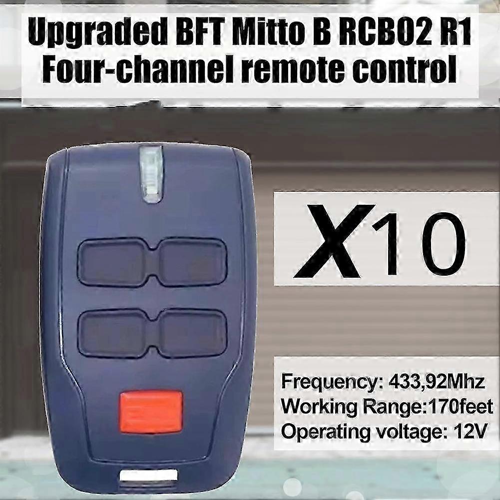 10pcs Remote Control 4 Button 433MHz Rolling Code Garage Door Gate Remote Control compatible BFT MIT