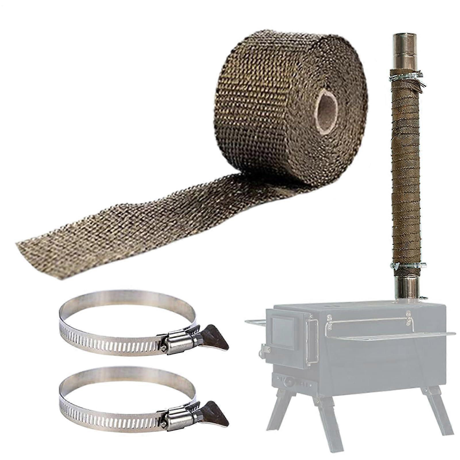 Pipe Insulation Wrap Temp Heat Shield for Exhaust Pipe, Electrical Wire, Fireplace, Furnace
