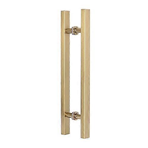 Sliding Barn Door Handle Gold Finish, Modern Double Sided Aluminum Alloy Pull with Easy Install Kit