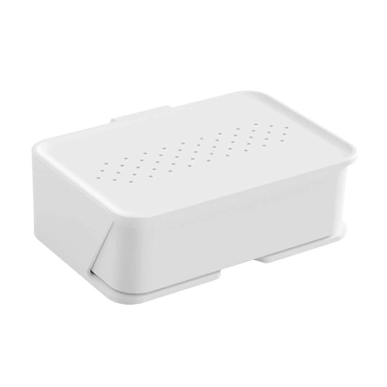 Wall Mounted Soap Dish Shower Holder with Ventilated Draining Tray for Bathroom and Kitchen