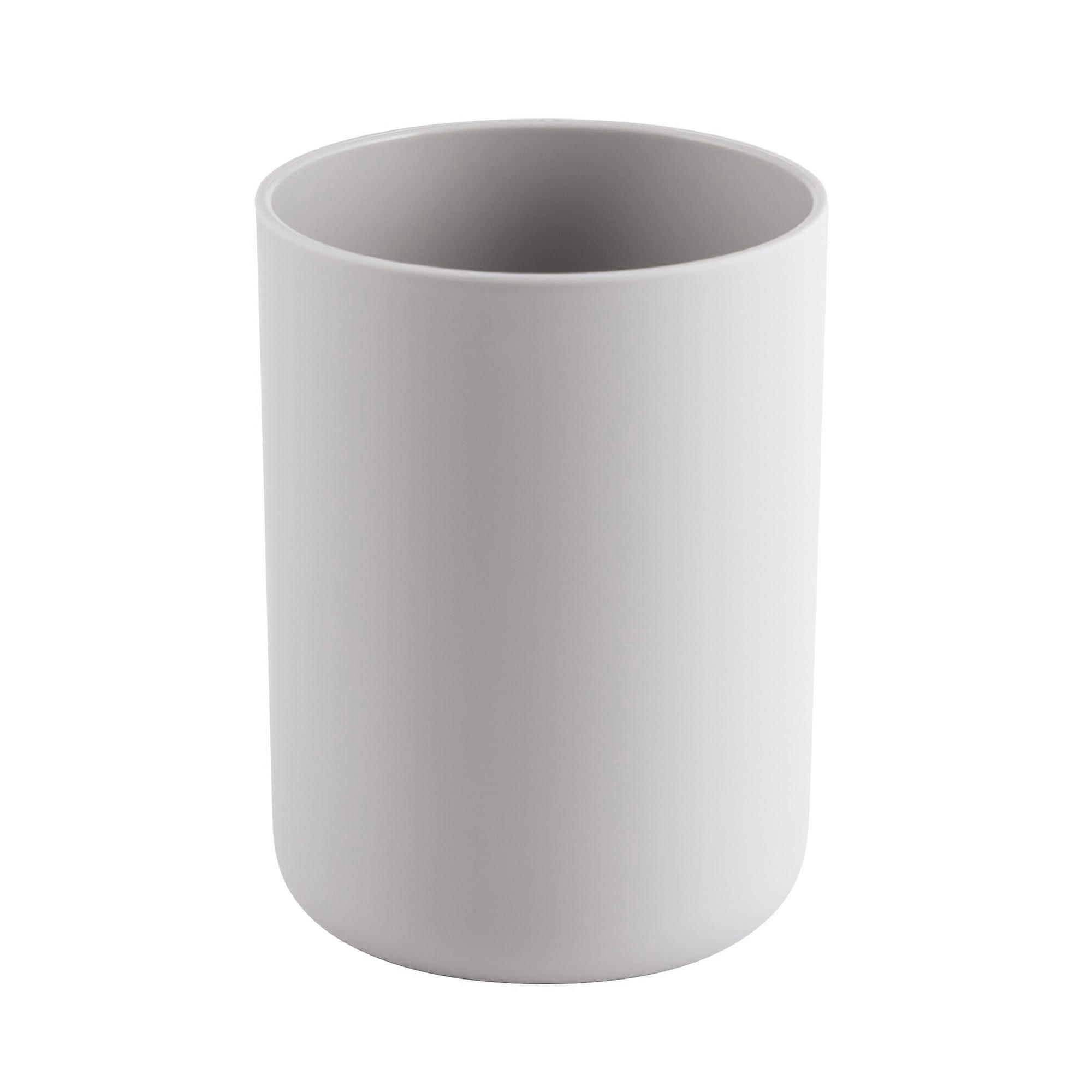 Town Grey Plastic Tumbler Reusable Drinking Cup Modern Minimalist Durable Solid Color Finish