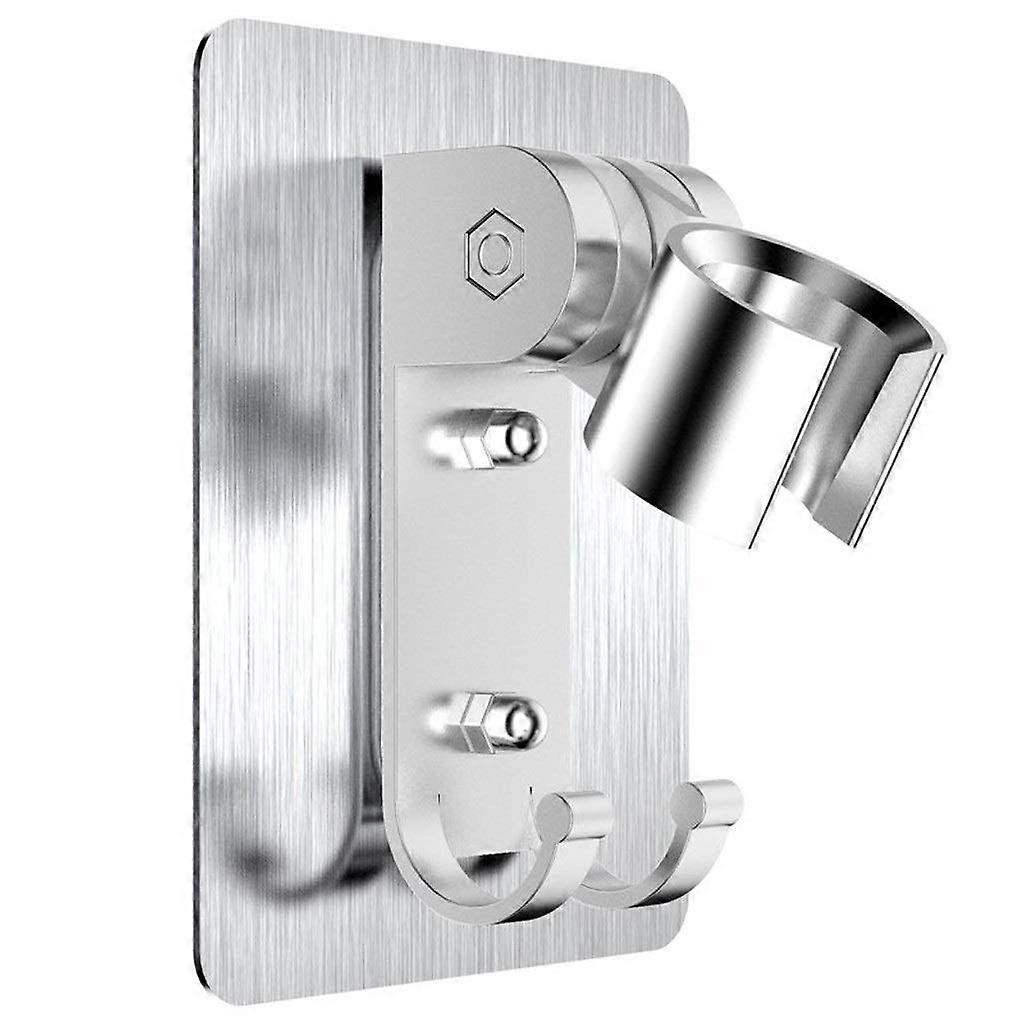 NoDrill Adjustable Shower Head Holder Waterproof Wall Mount 90° Angle Bracket for Bathroom