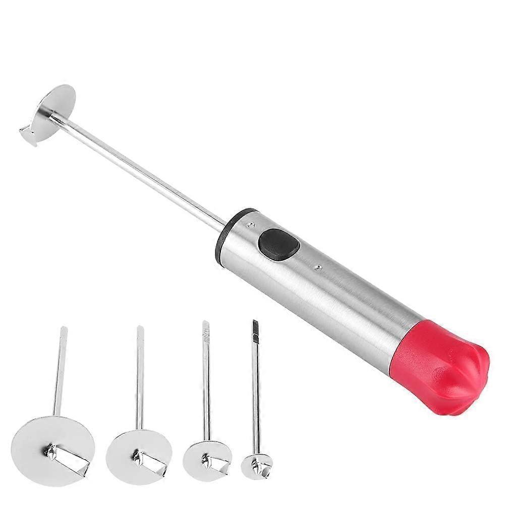 Stainless Steel Vegetable Corer Drill with 4 Interchangeable Sizes and Ergonomic SlipResistant Grip