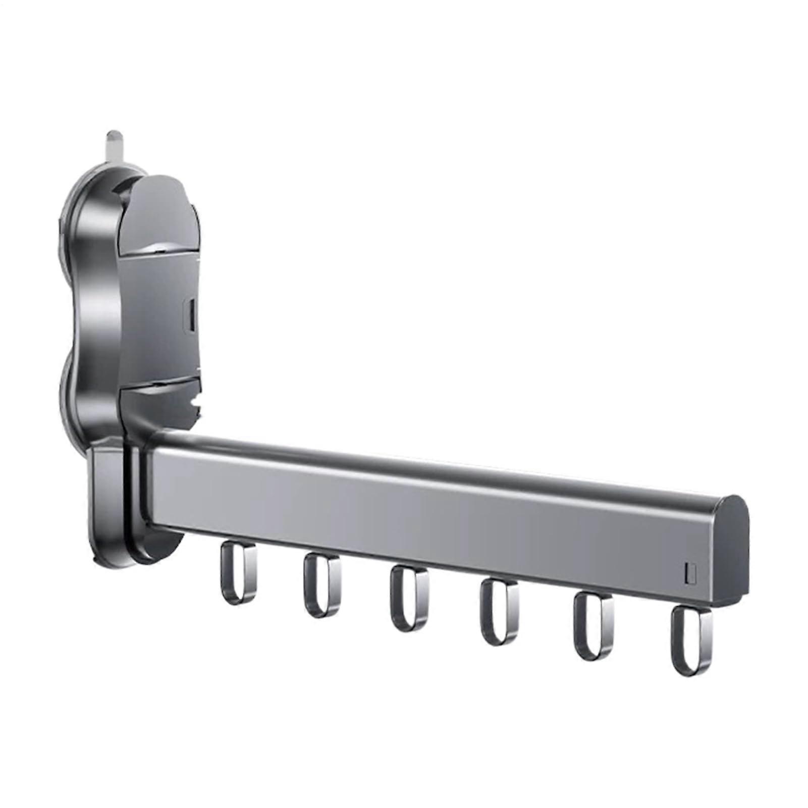 Clothes Drying Rack Wall Mounted, Foldable Retractable Design with Strong Suction Cups for Small Spaces