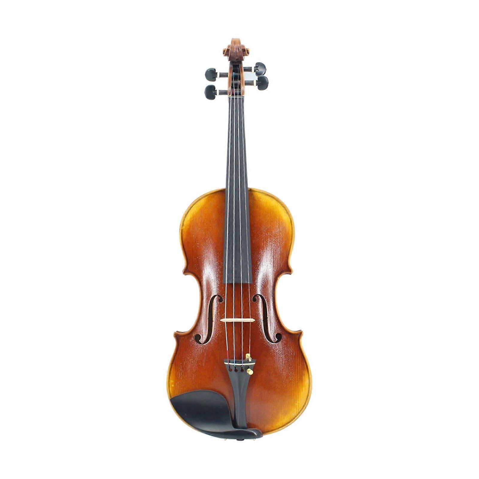 4/4 Full Size Flamed Maple Violin Kit for Students and Professionals, Clear Warm Tone