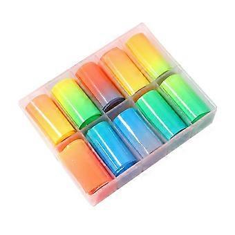 Fluorescent Nail Decal Set compatible DIY Manicure – Durable, Lightweight Paper Stickers compatible Creative Designs and Easy Application