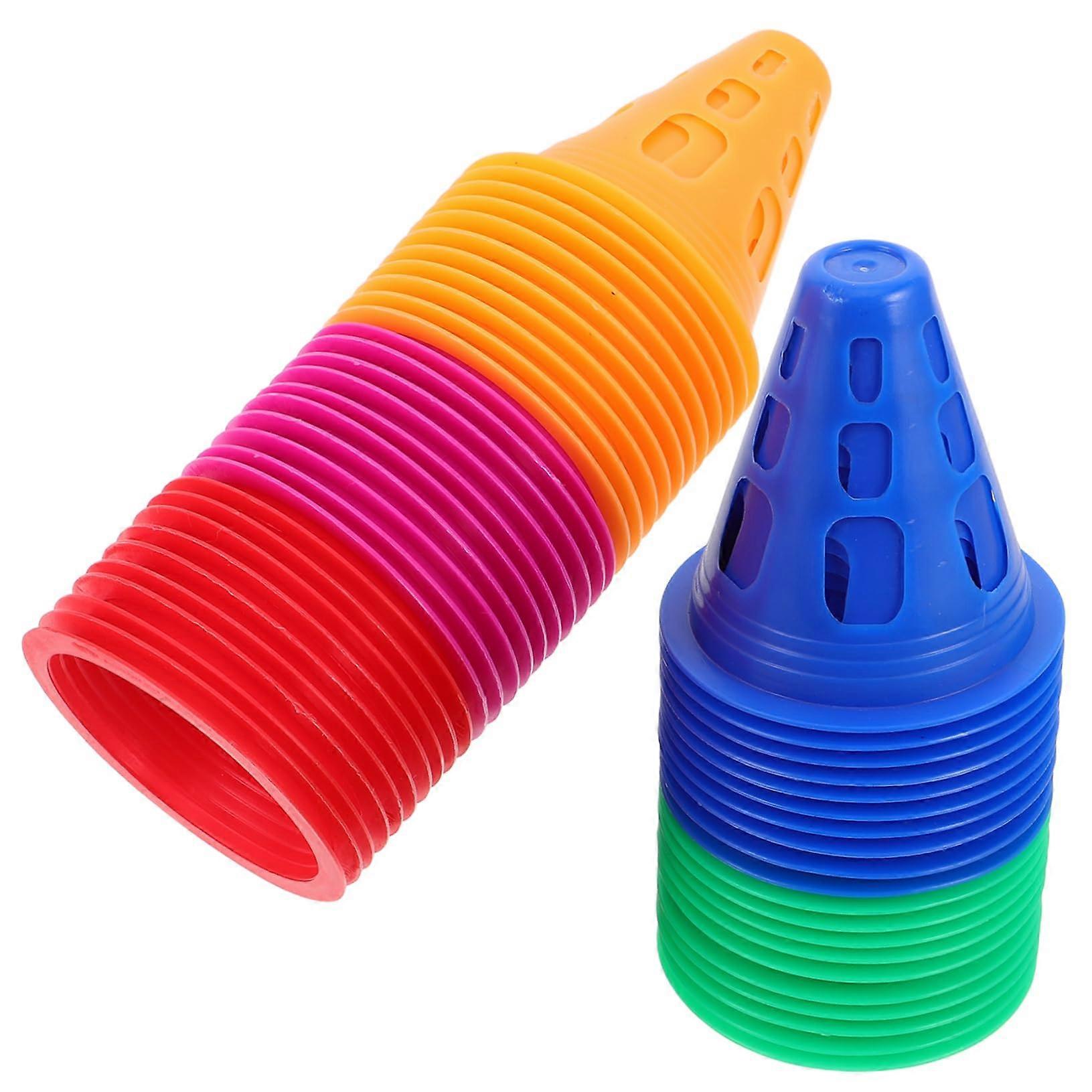 50pcs Roller Skating Cones with Extended Durability and Safe Soft Design for Versatile Training Use