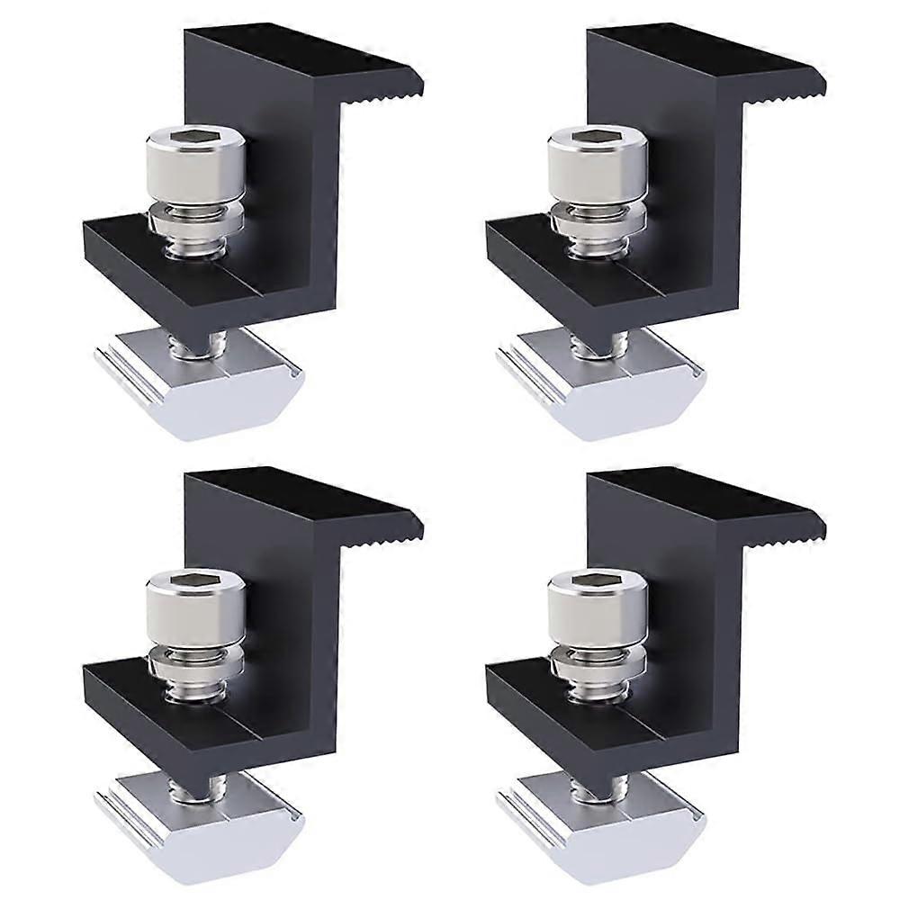 35mm Adjustable Solar Panel Mounting Brackets with Aluminium End Clamps, ZShape CorrosionResistant Kit