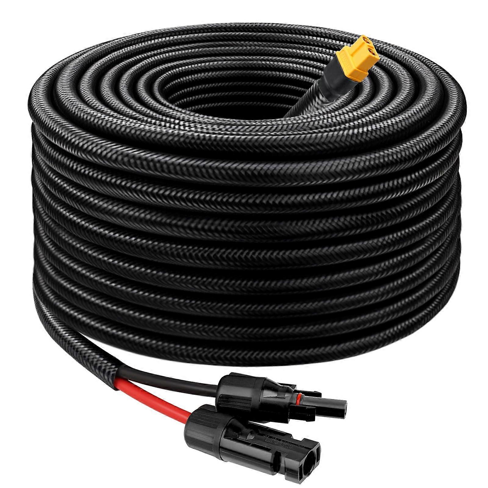 Solar XT60 Cable 10AWG 30FT Solar Panel Extension Cable for Power Station RV, Efficient Power Delivery