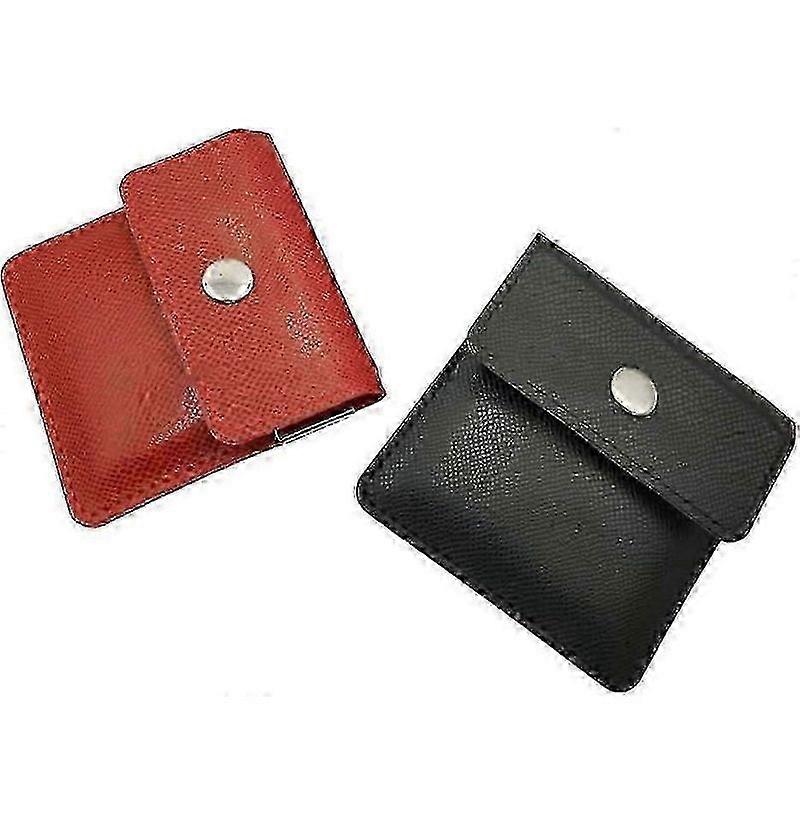 Luktfri portabel askkopp för diskret användning - läderfodral 2-pack