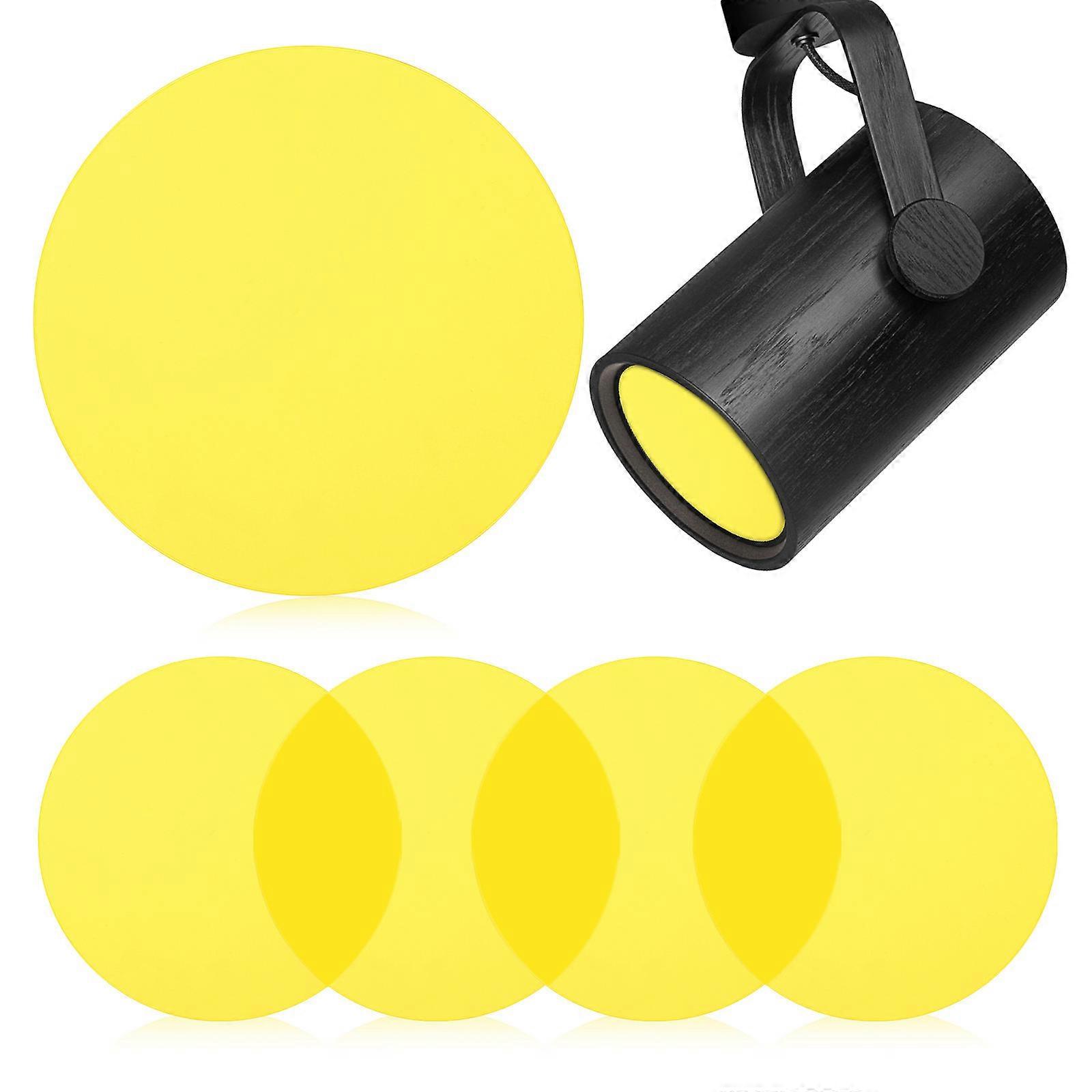 Yellow Light Diffuser Film for Warm Light Correction 5Pcs Lighting Gel Sheets