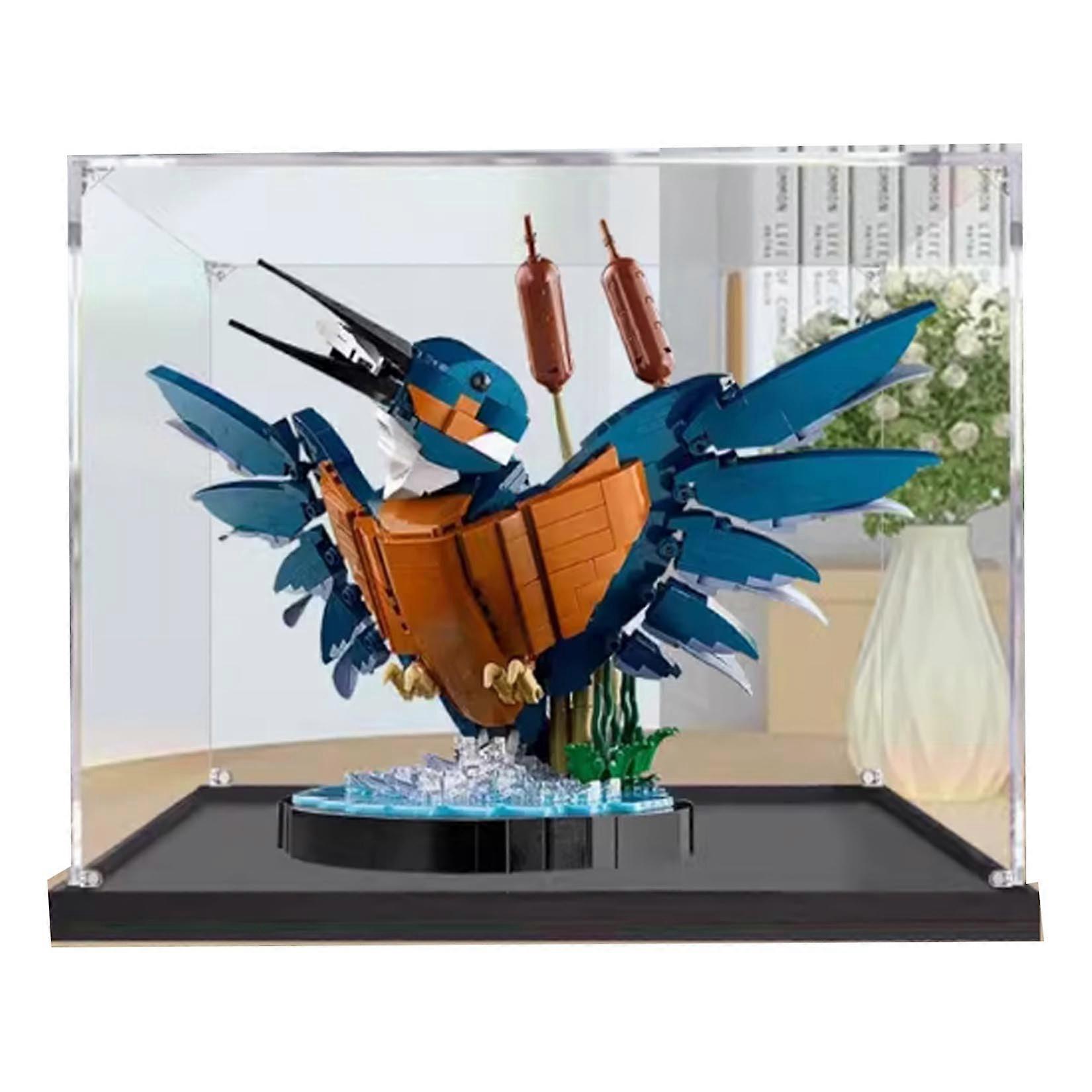 Acrylic Display Case Dustproof UV Blocking Clear Showcase Box 3mm for  10331 Kingfisher