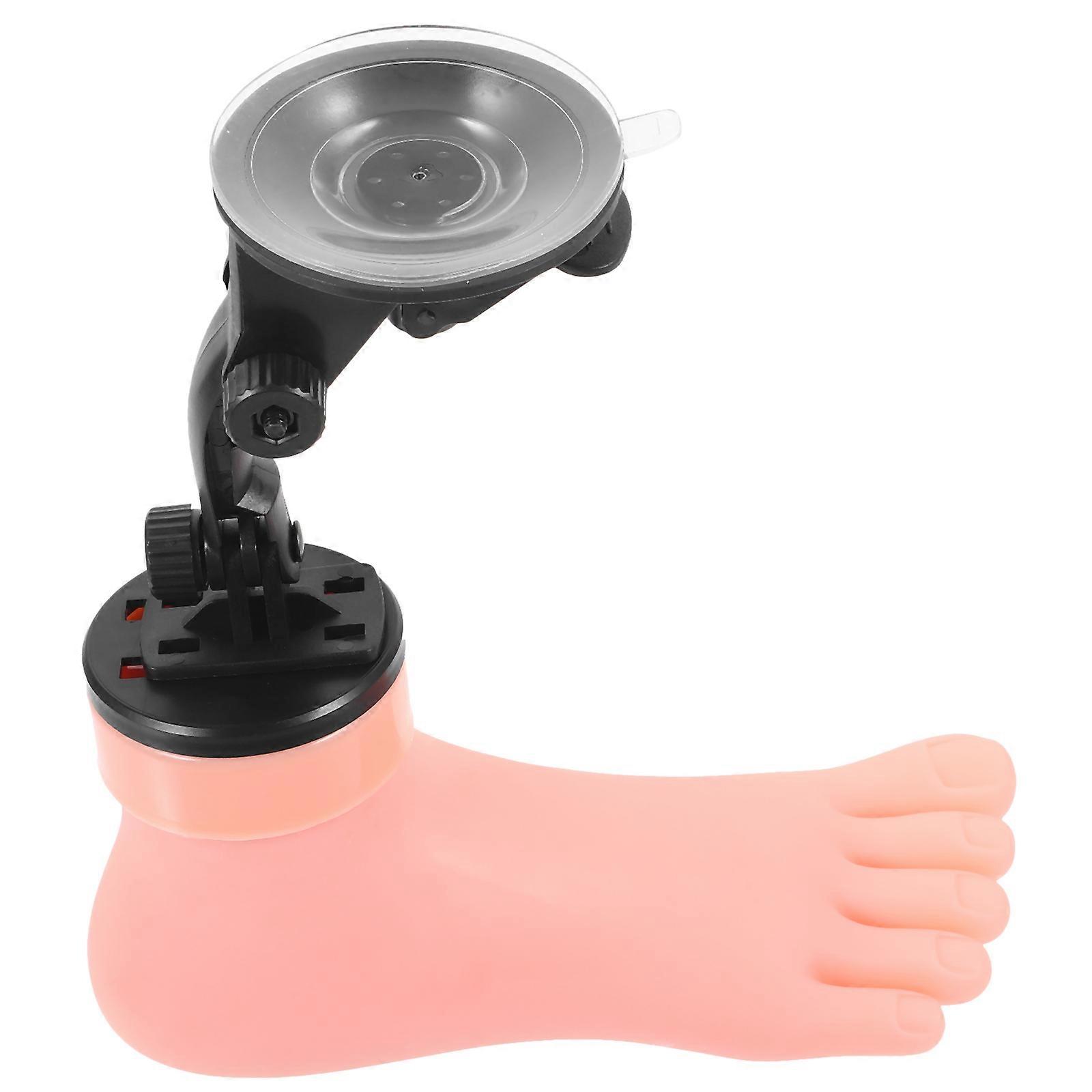 Beige Nail Art Practice Model with Suction Cup for Manicure Training