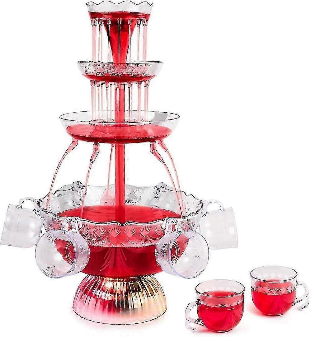 8 gallon LED-verlichte basis 3-laags feestfontein
