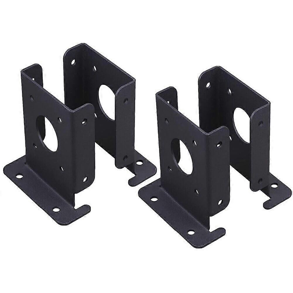 2pcs Adjustable Pergola Post Anchor Brackets Kit for Deck Railing and Mailbox Secure Mounting