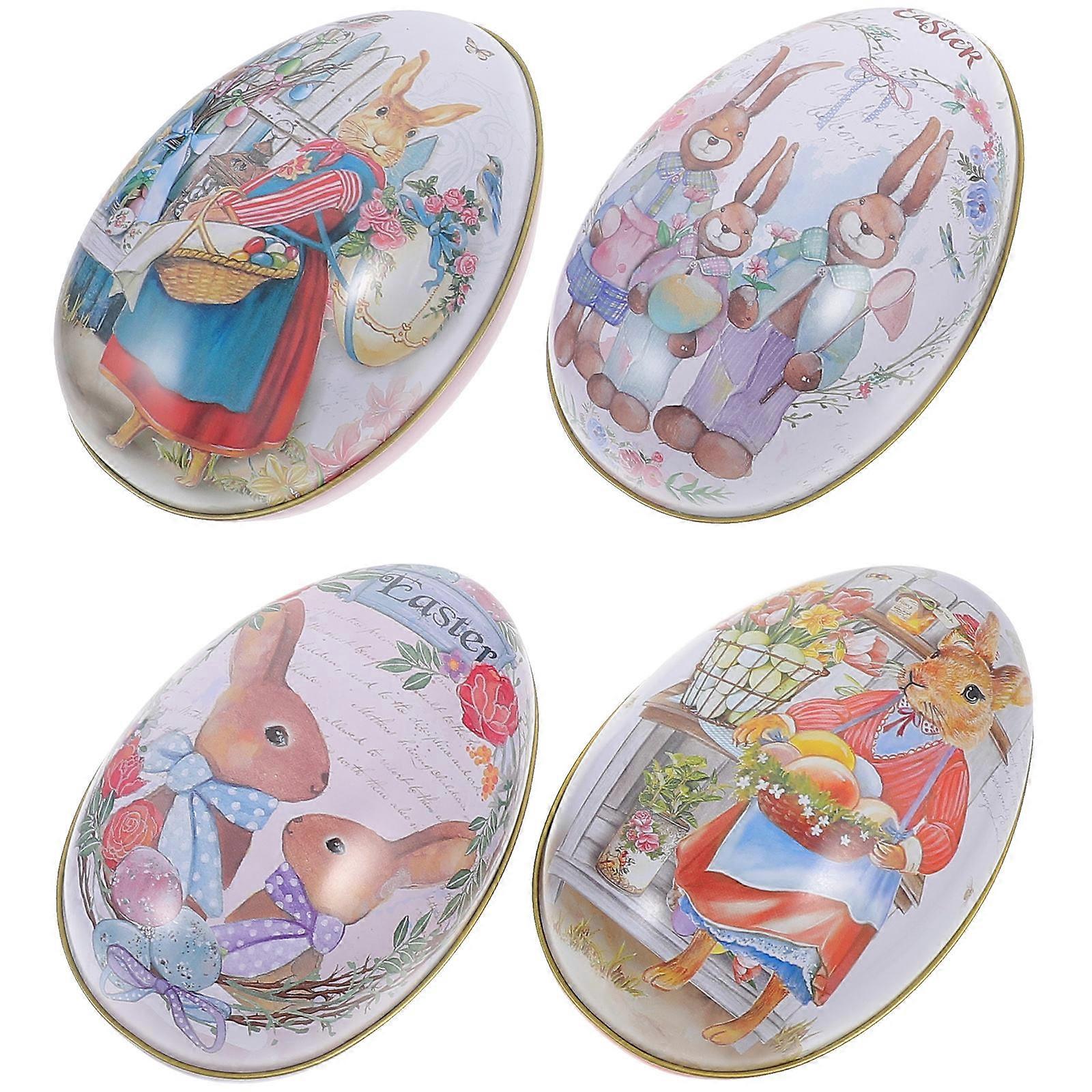 Easter Tinplate Candy Box for Storage 16Pcs Easter Party Treat Boxes