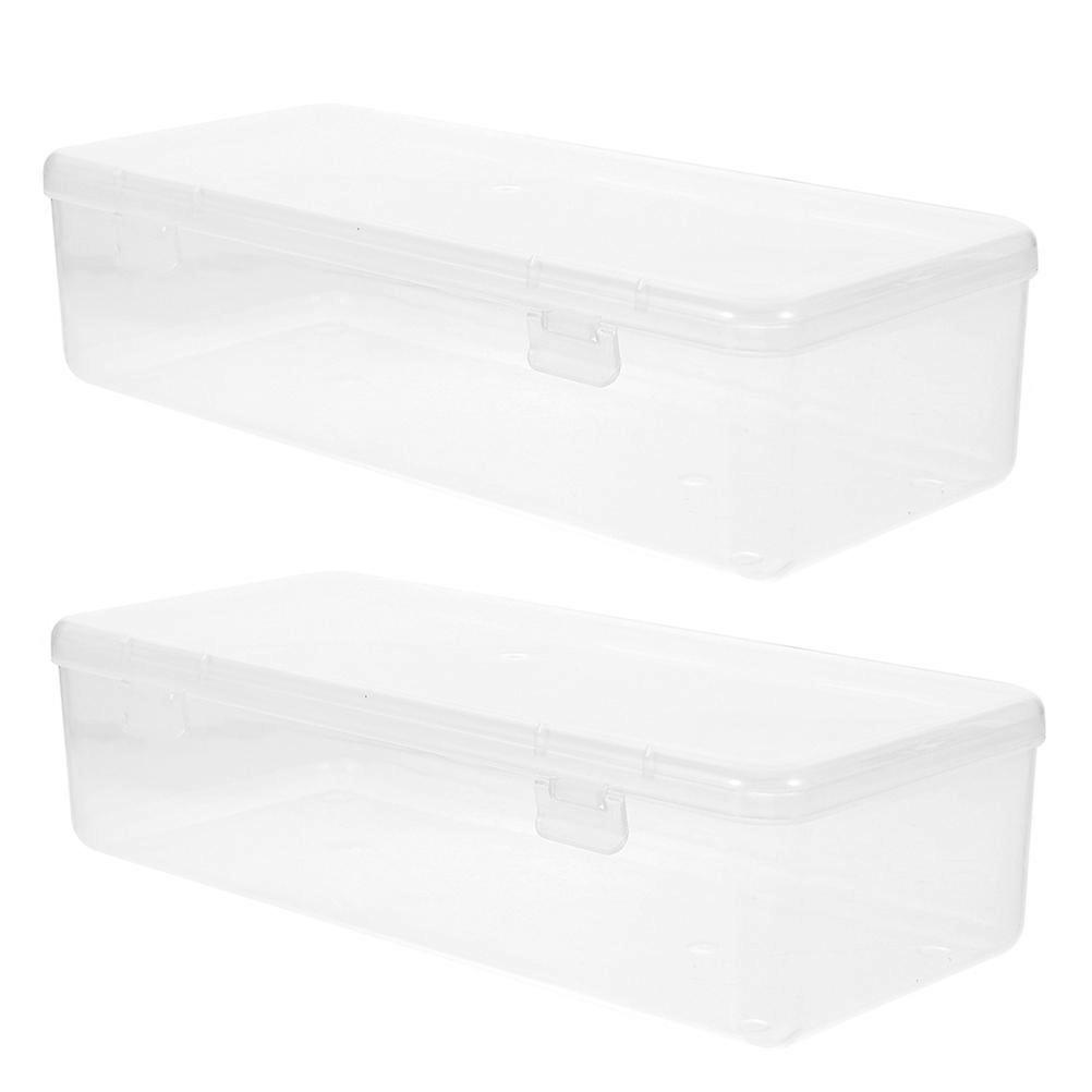 Cheese Storage Container for Storage Use Transparent 2Pcs Box with Lid