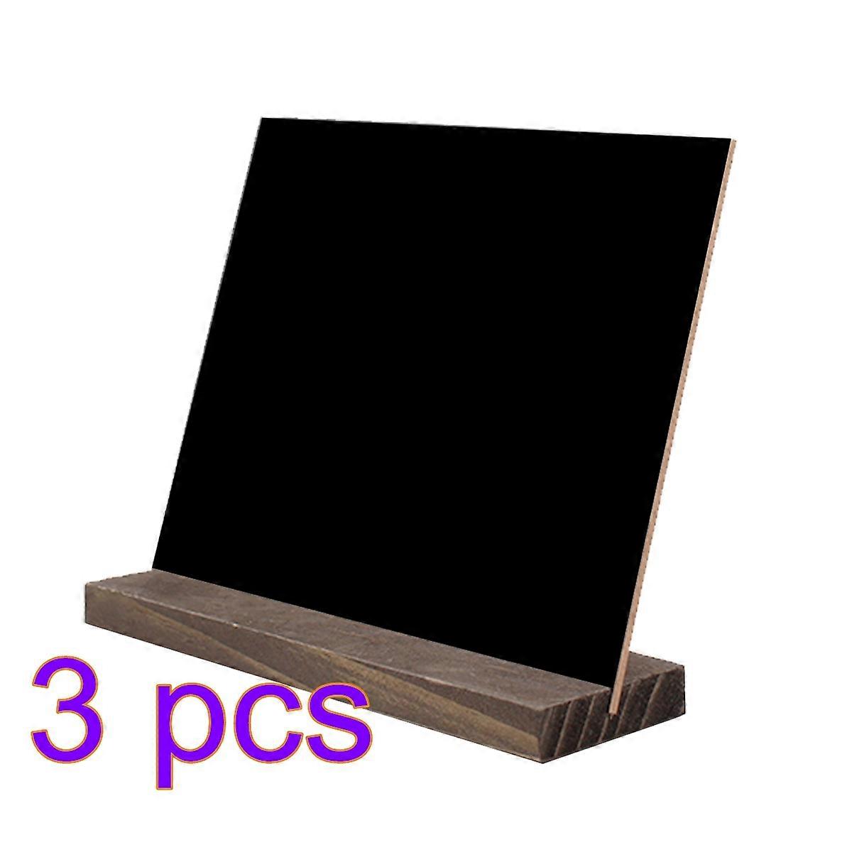 Black Double-Sided Blackboard Writing Board with Solid Base 3Pcs Set