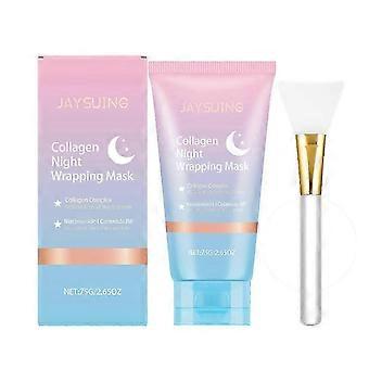 Maschera notte al collagene, maschera viso peel-off al collagene, trattamento per elasticità e idratazione, riduce rilassamento cutaneo e opacità_voke