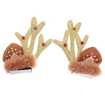 Rentiergeweih-Ornament zur Weihnachtsdekoration, 1 Paar, Damen