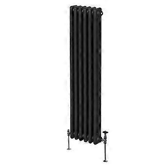 Traditional 3 Column Radiator 1800mm x 292mm Modern Central Heating Heater Matt Black Carbon Steel