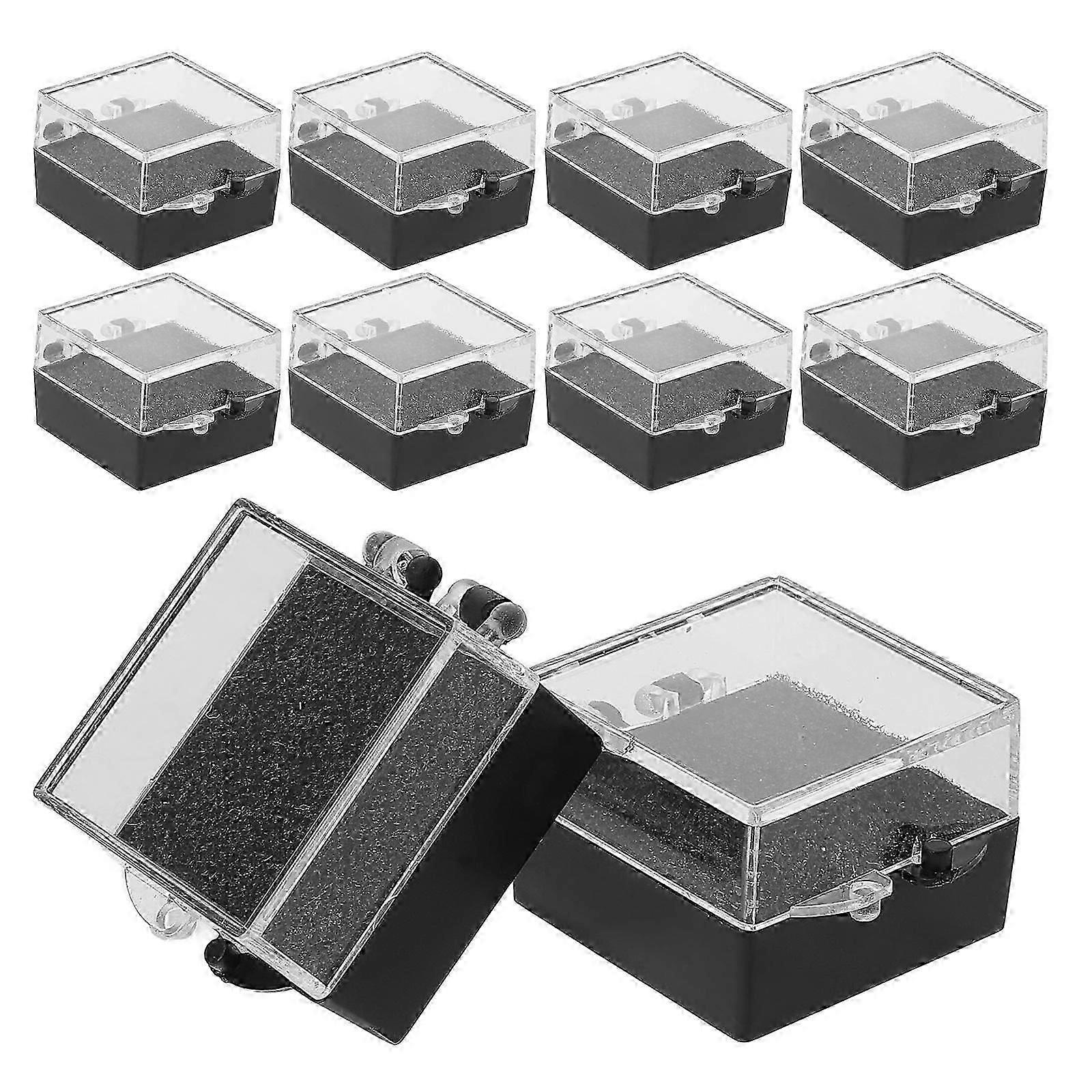 10pcs Empty Badge Holder Pin Case Portable Button Packing Boxes